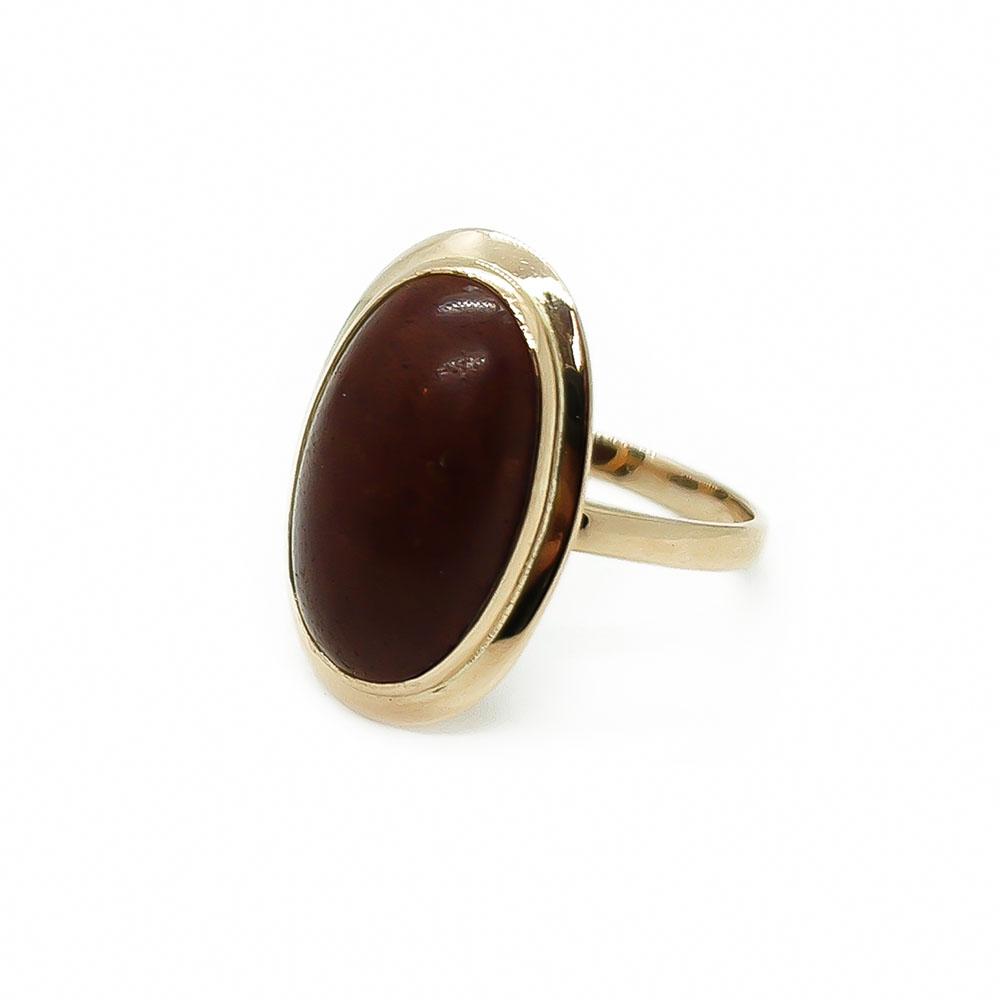 sormus ruskea kivi 18k     17,5 #3