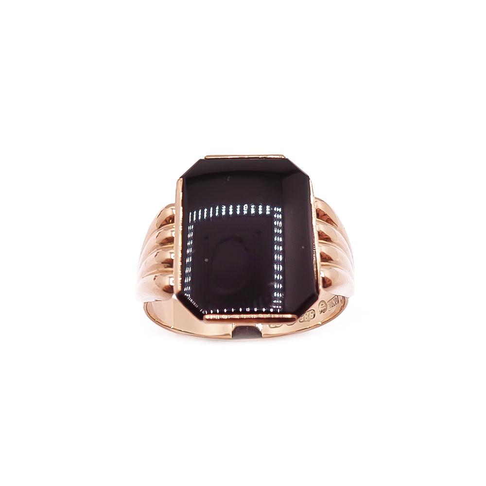 Kultainen onyx kantasormus 20,5mm v.-60 #1