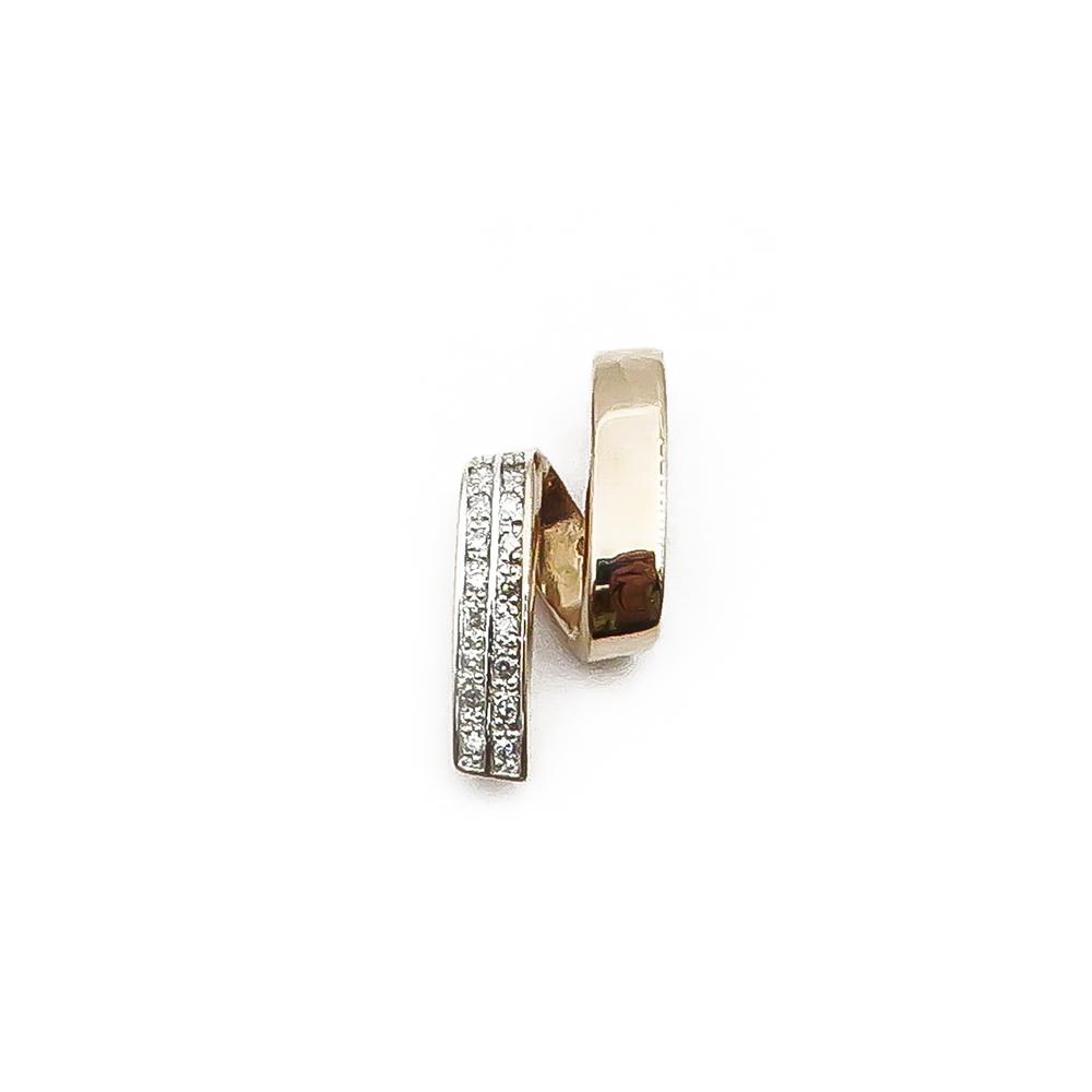 Kultainen N timanttiriipus 16x0,005ct #0