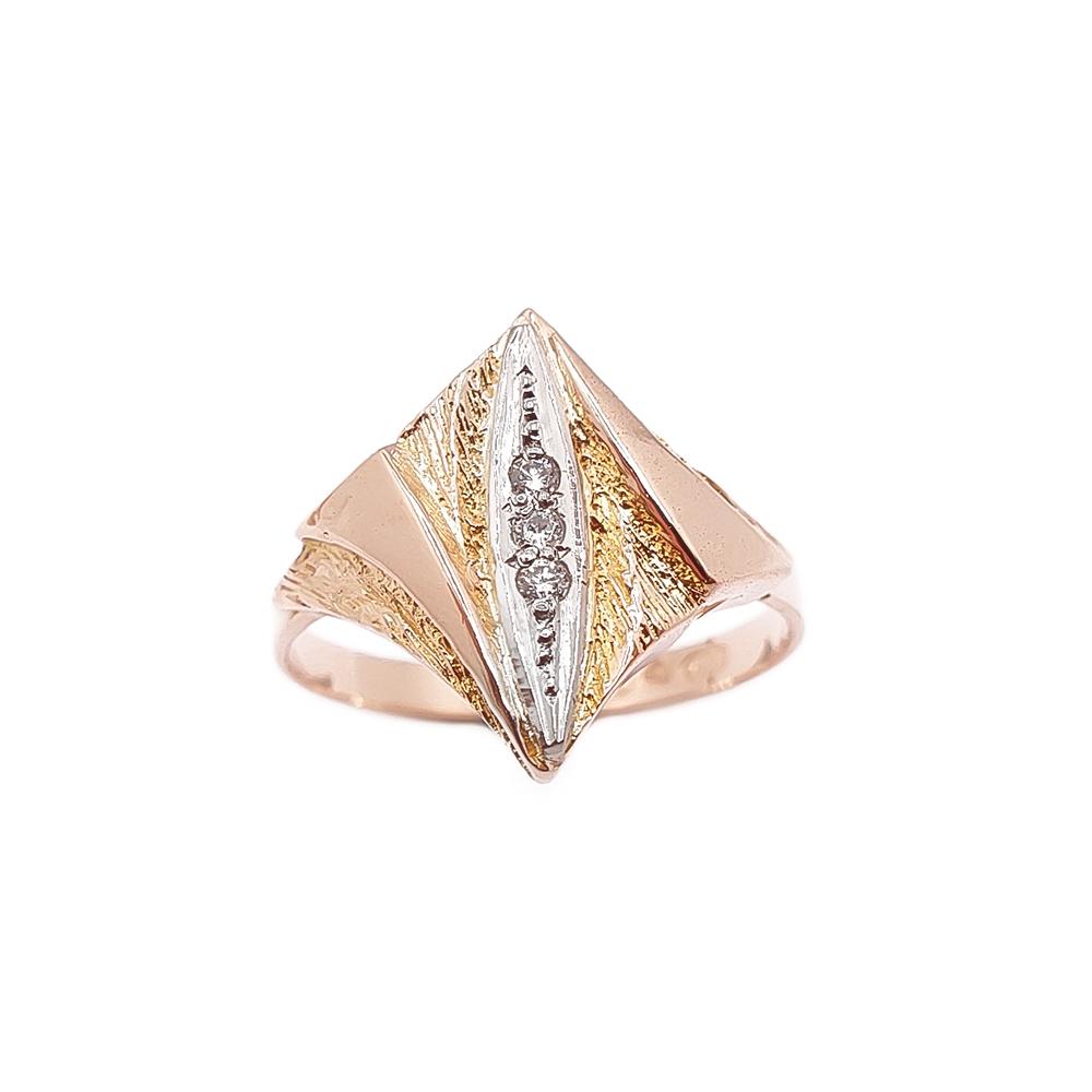 Kultainen tim.sormus 0,03ct 18- #1