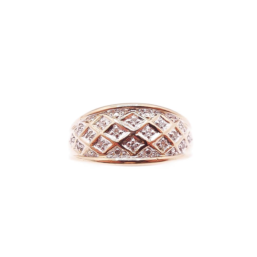 Kultainen tim.sormus 17mm 0,08ct #1