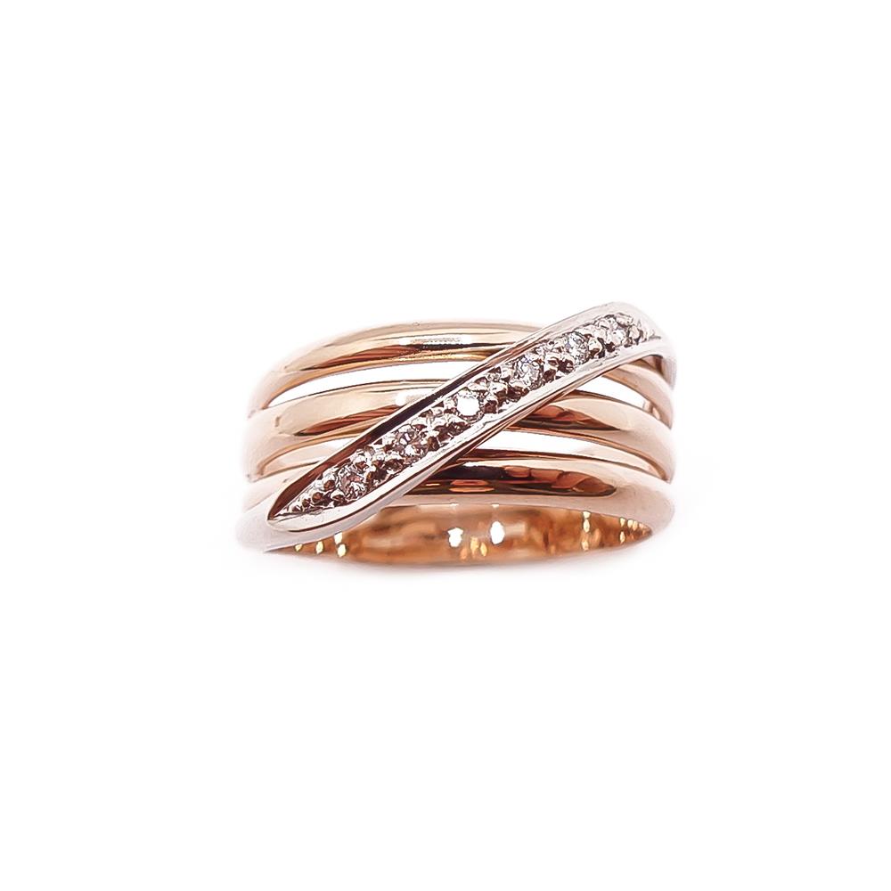 Kultainen tim.sormus 17,5mm 0,06ct #1