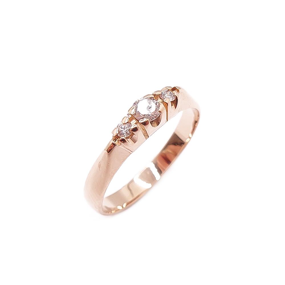 Kultainen tim.rivisormus 0,12ct 17mm #0