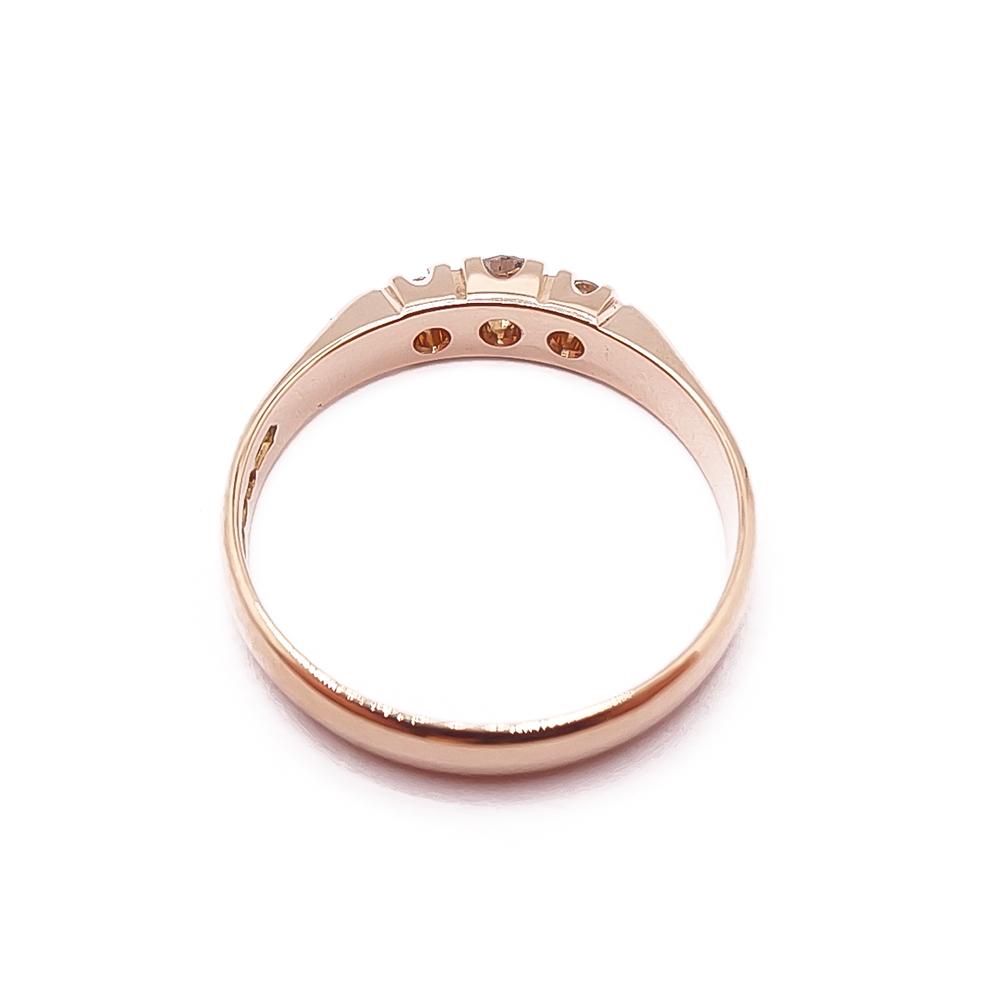 Kultainen tim.rivisormus 0,12ct 17mm #2