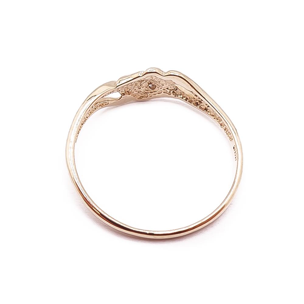 Kultainen tim.sormus 0,01ct 18mm #2