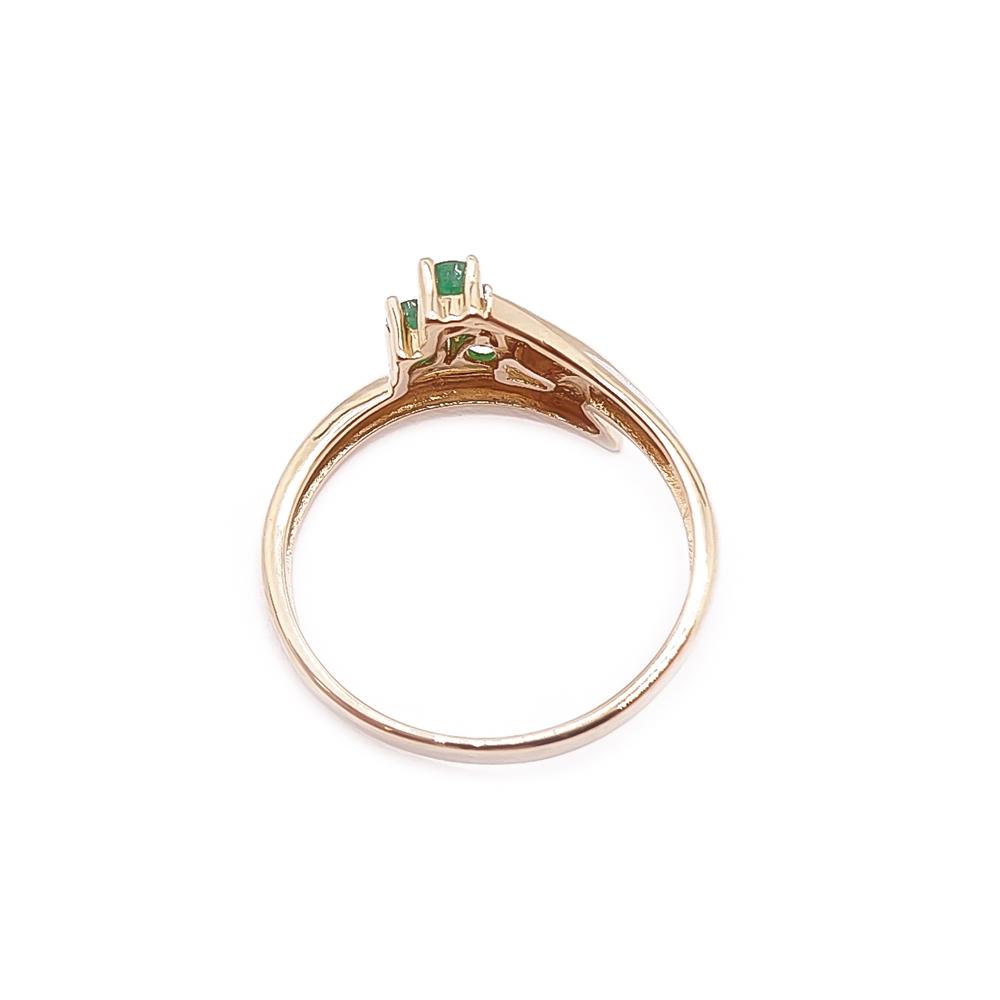 Kultainen smarg.-tim.sormus 0,005ct 16mm #2