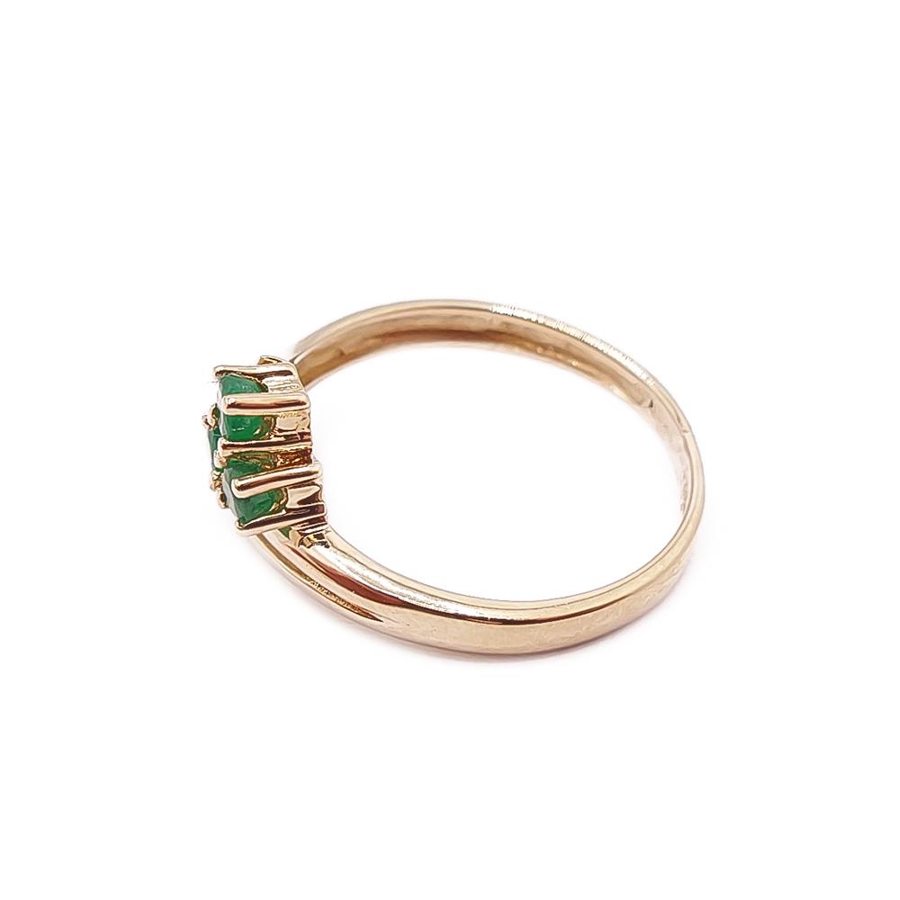 Kultainen smarg.-tim.sormus 0,005ct 16mm #3