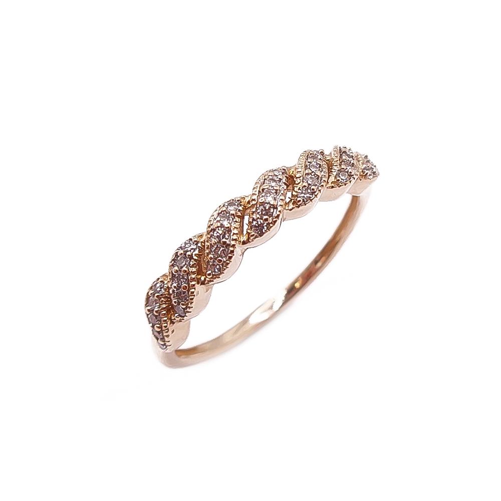 Kultainen timanttisormus 16,5mm 0,14ct #0