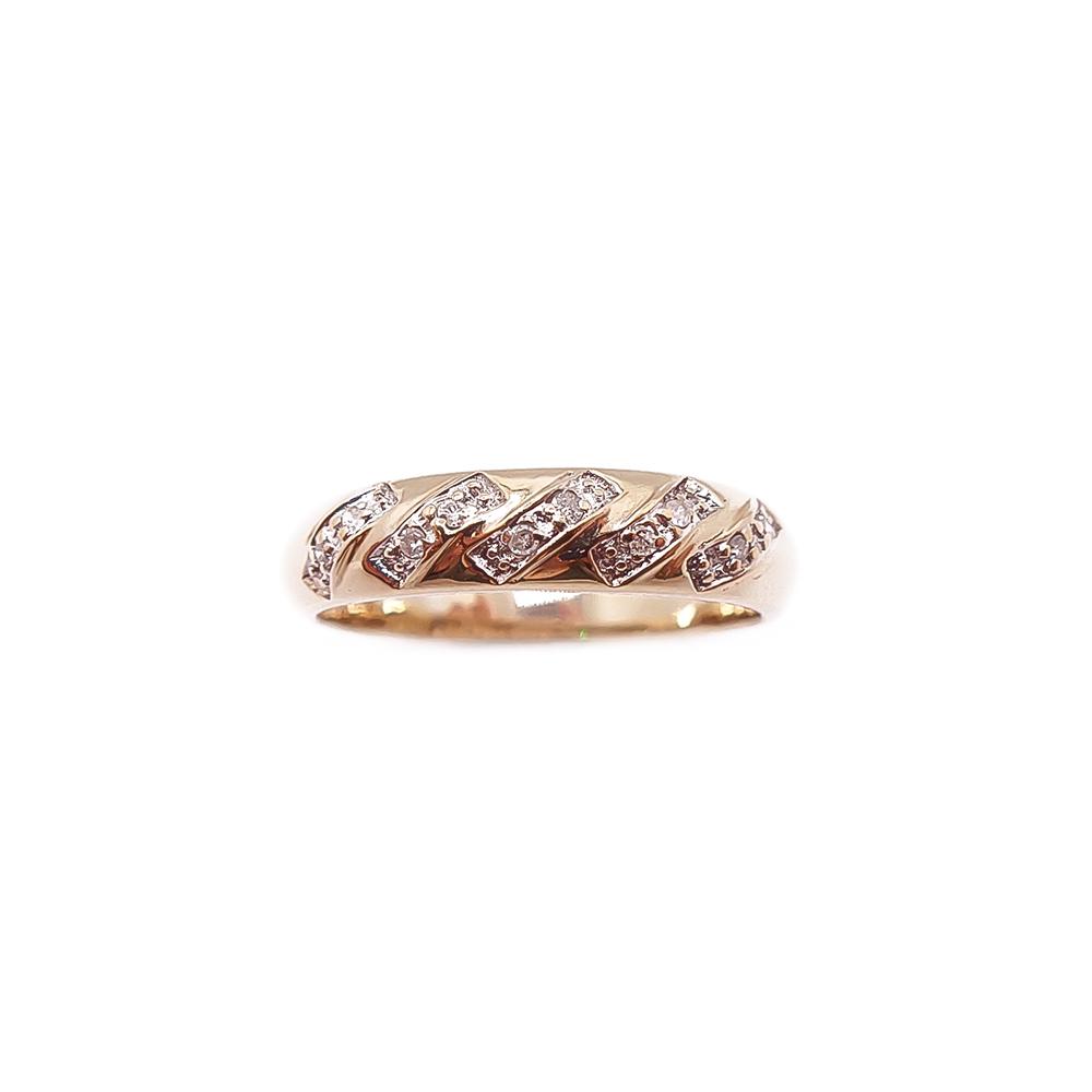 Kultainen timanttisormus 0,05ct 18mm #1