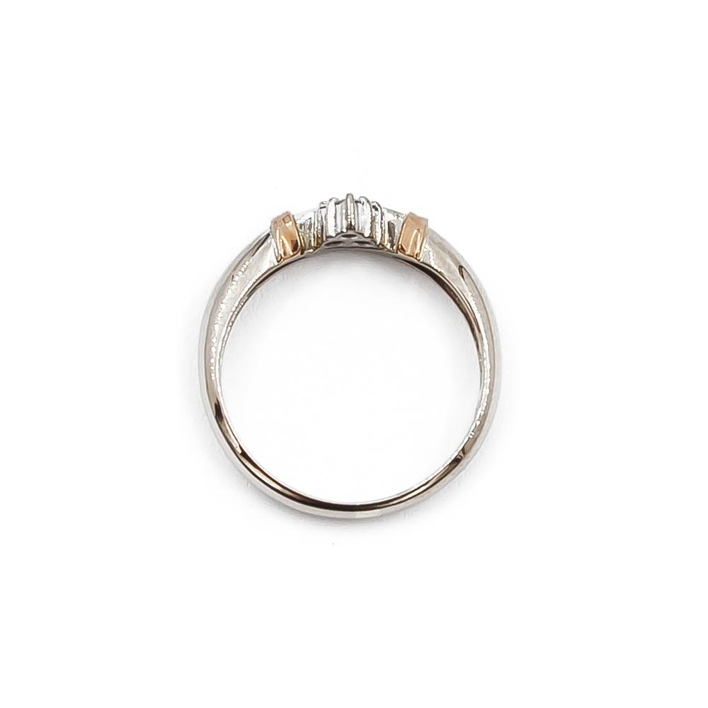 Valkokultainen timantti sormus 3 x 0.01ct #2