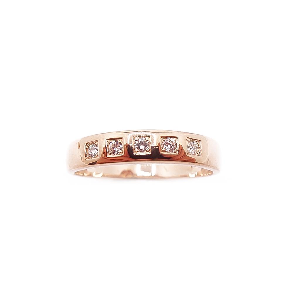 Kultainen timanttisormus 18,5mm 0,05ct #1