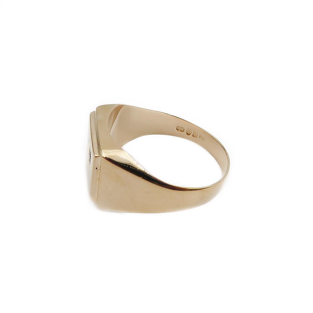 Kultainen kantasormus timantilla 0,005ct 20,5mm #2