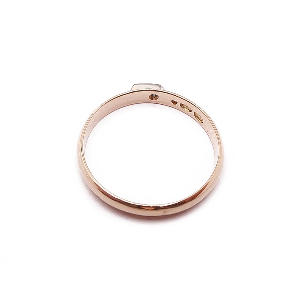 Kultainen sininen timanttisormus 17,5mm 0,01ct #2