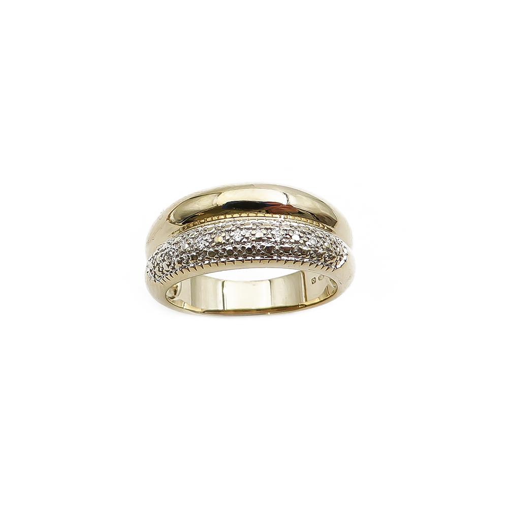 Kultainen timanttisormus 17,25mm 5x0,005ct #1