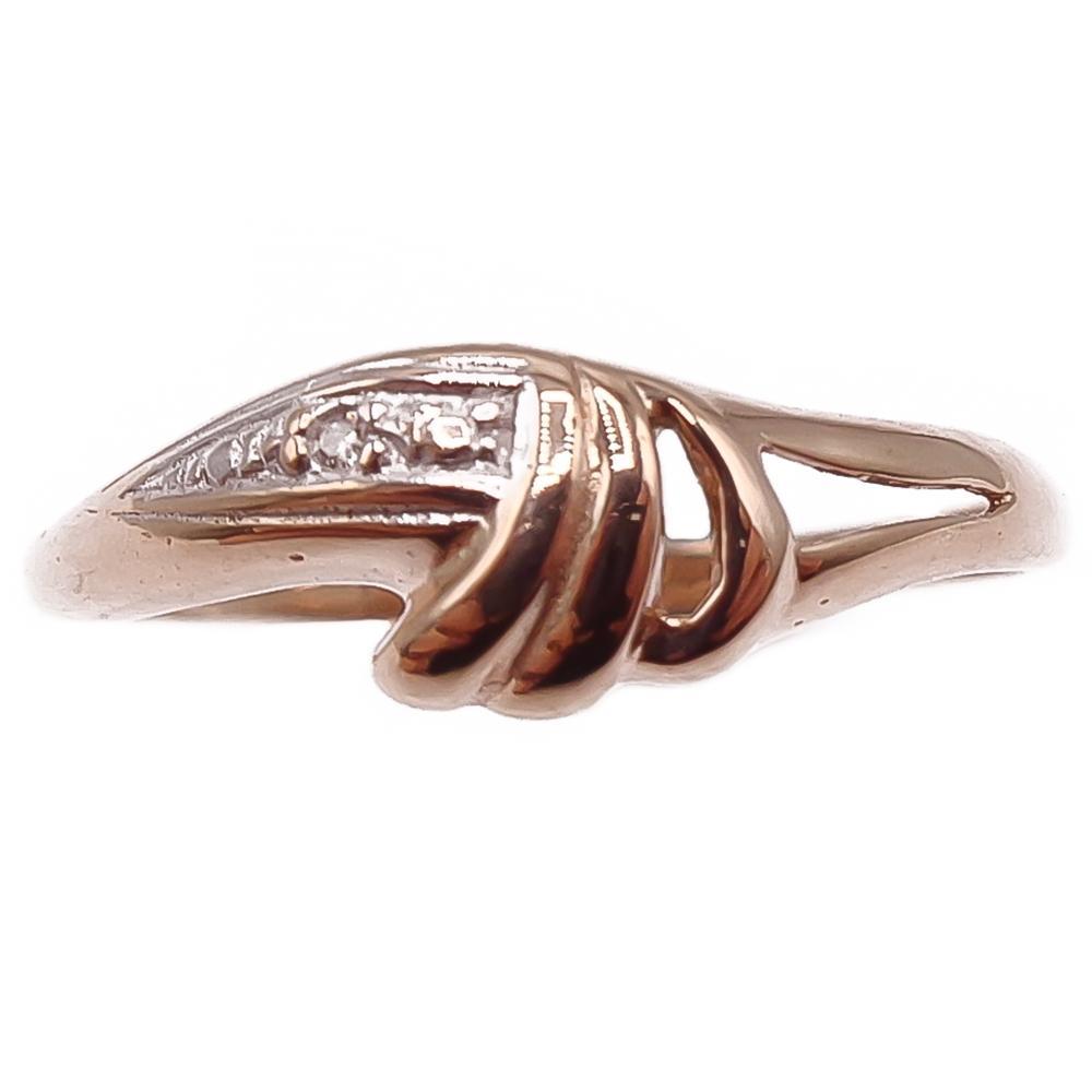 Kultainen timanttisormus 19mm 0,005ct #1