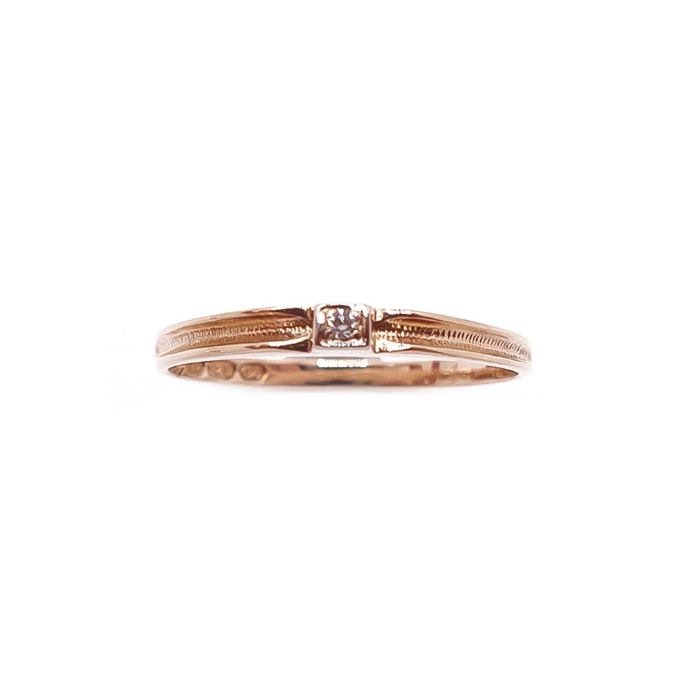 Kultainen timanttisormus 0,005ct 16,5mm #1