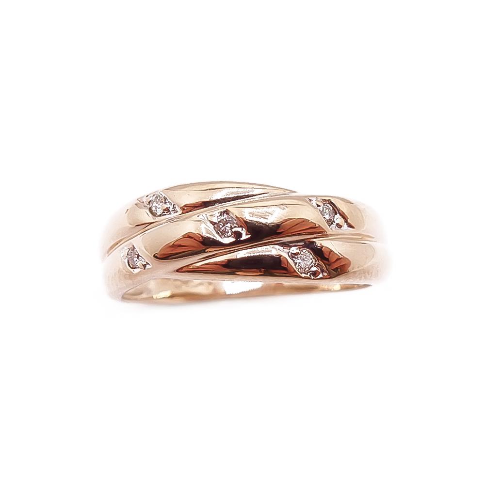 Kultainen timanttisormus 18mm 0,05ct #1