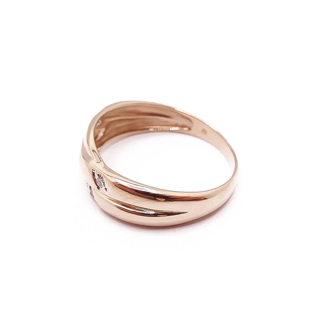 Kultainen timanttisormus 18mm 0,05ct #3