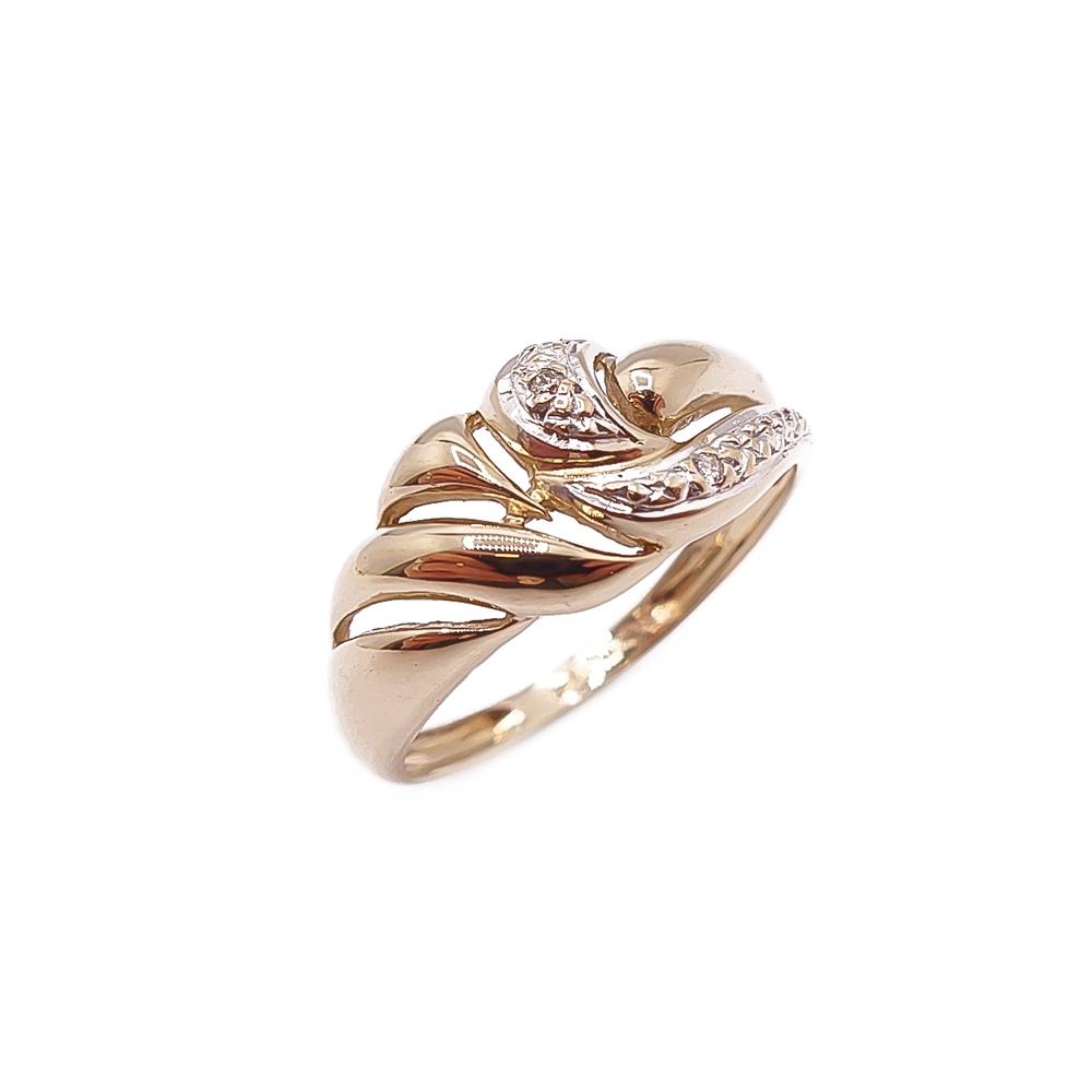 Kultainen timanttisormus 17,5mm 0,01ct #0