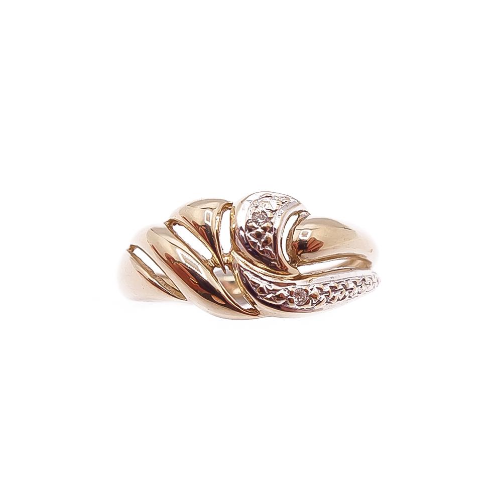 Kultainen timanttisormus 17,5mm 0,01ct #1