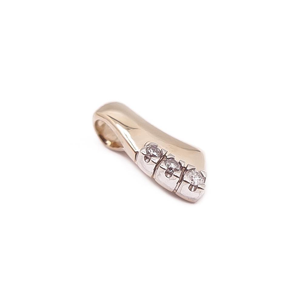 Kultainen timanttiriipus 0,09ct #1