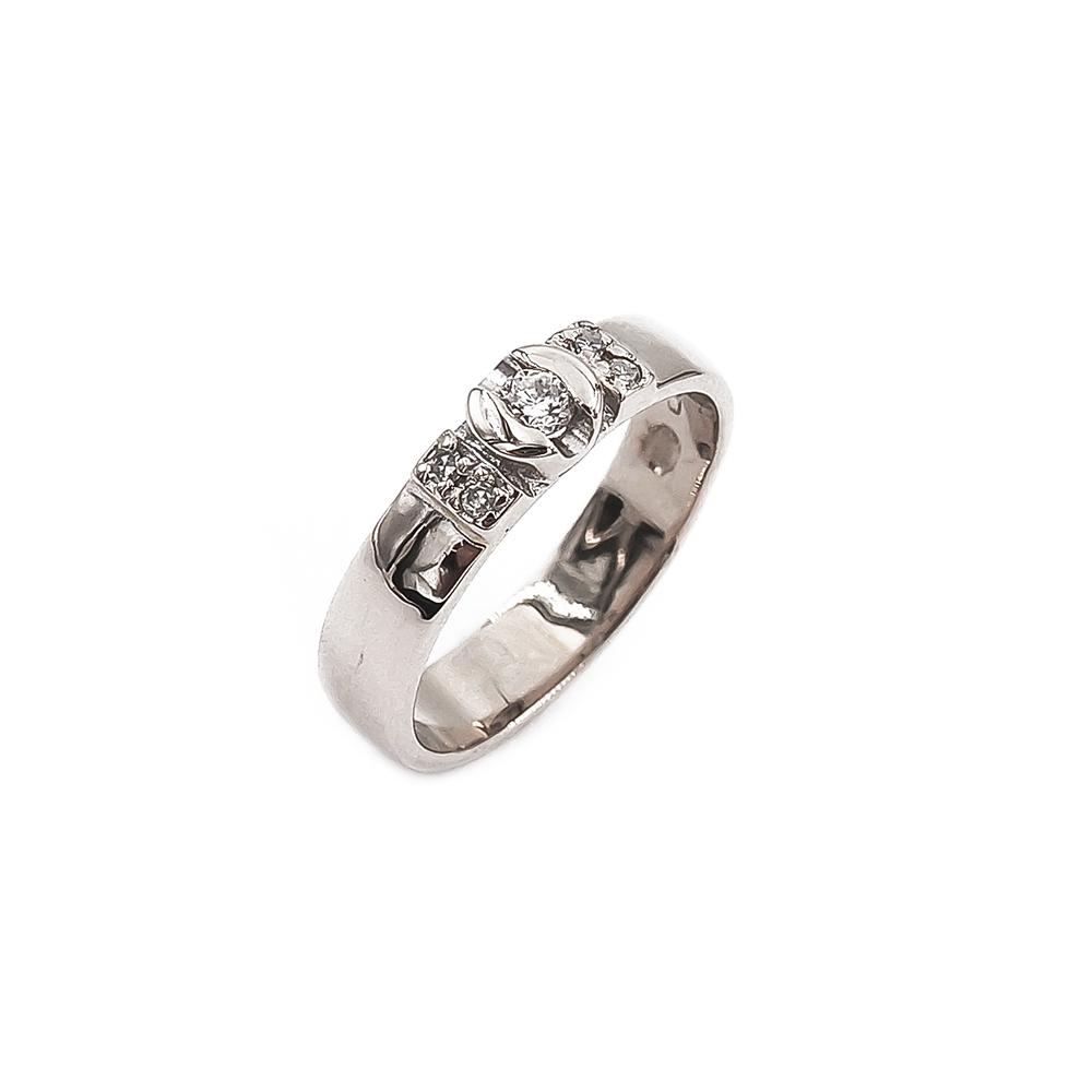 Valkokultainen timanttisormus 5 kpl yht. 0.04ct+0.07ct 15.75 4mm MSOY #0