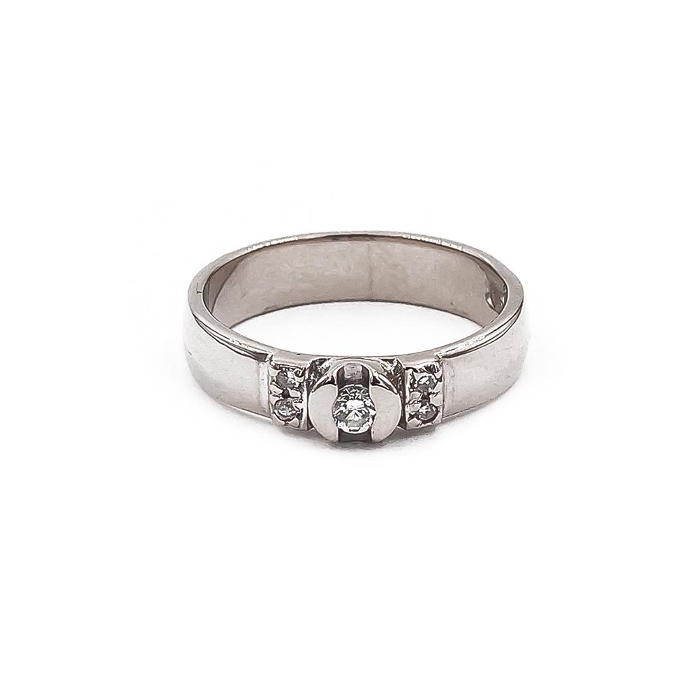 Valkokultainen timanttisormus 5 kpl yht. 0.04ct+0.07ct 15.75 4mm MSOY #2