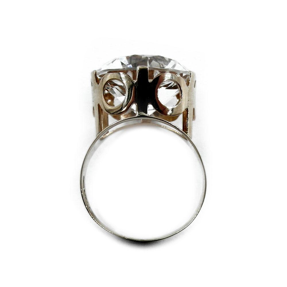 Kultainen sormus pyöreä kivi, Zirkonia 17+mm #5