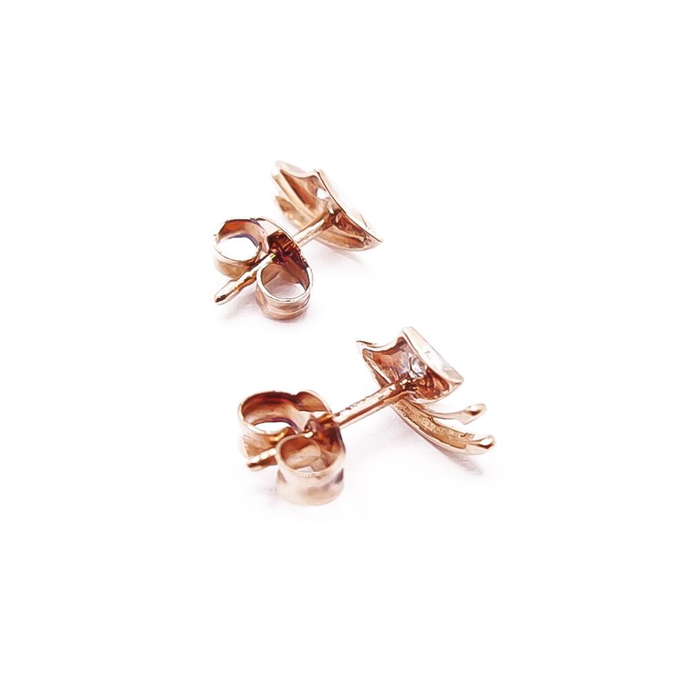 Kultaiset korvakorut timanteilla 0,01ct #1