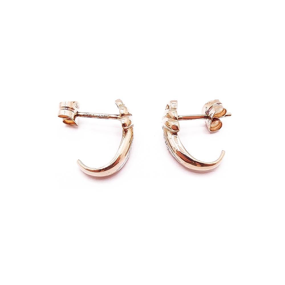 Kultaiset timanttikorvakorut 0,01ct #1