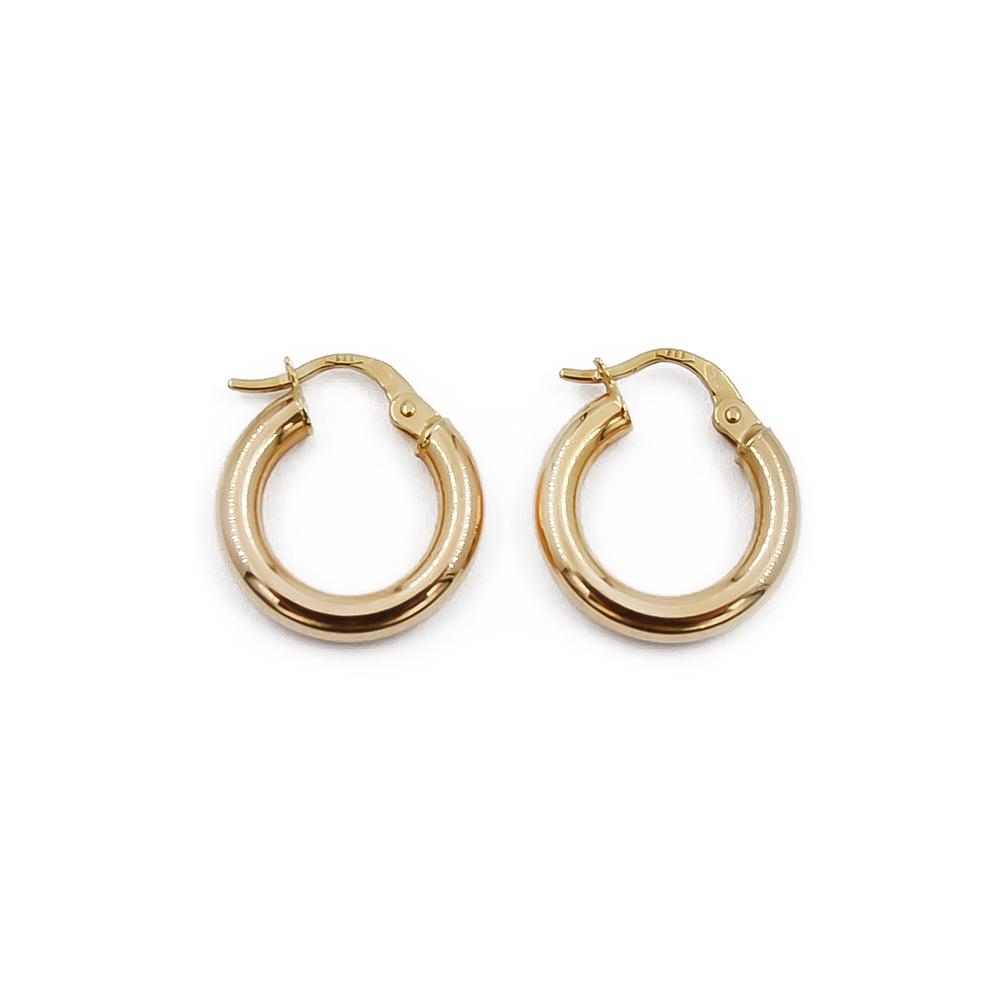 Kultaiset korvarenkaat 3 x 16mm #0