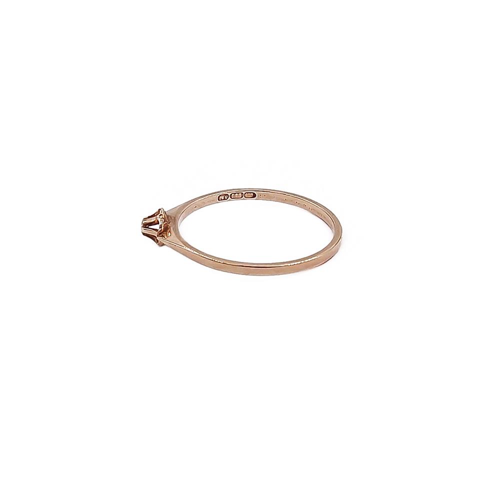 Kultainen timanttisormus kruunuistutuksella 0.01ct 16 -88 #2