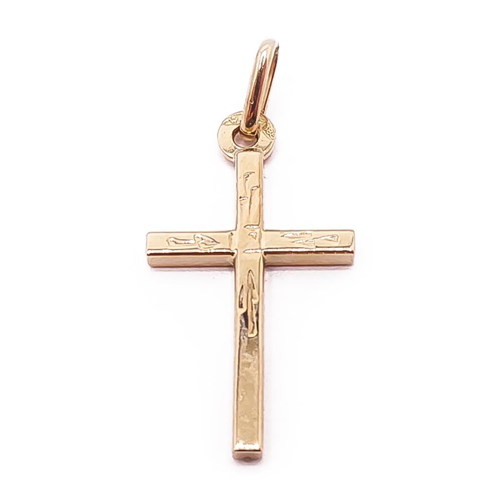 Kultainen risti kuvioilla #0