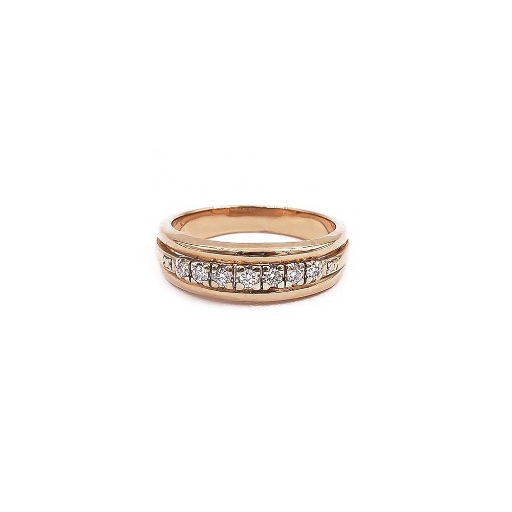 Kultainen timanttirivisormus 7kpl yht. 0.21ct 17,5 Maija Ojakoski #1