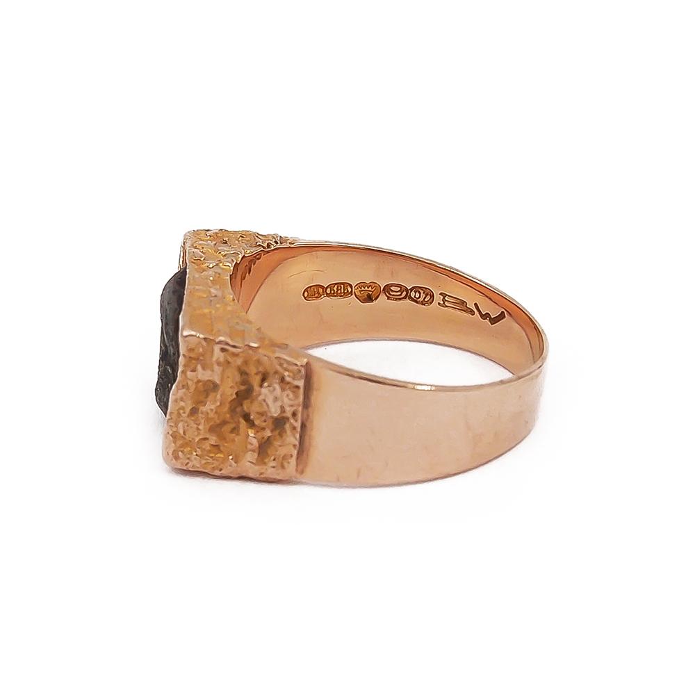 Kultainen Lapponia Björn Wekcström Goldstone sormus 20 1967 #2