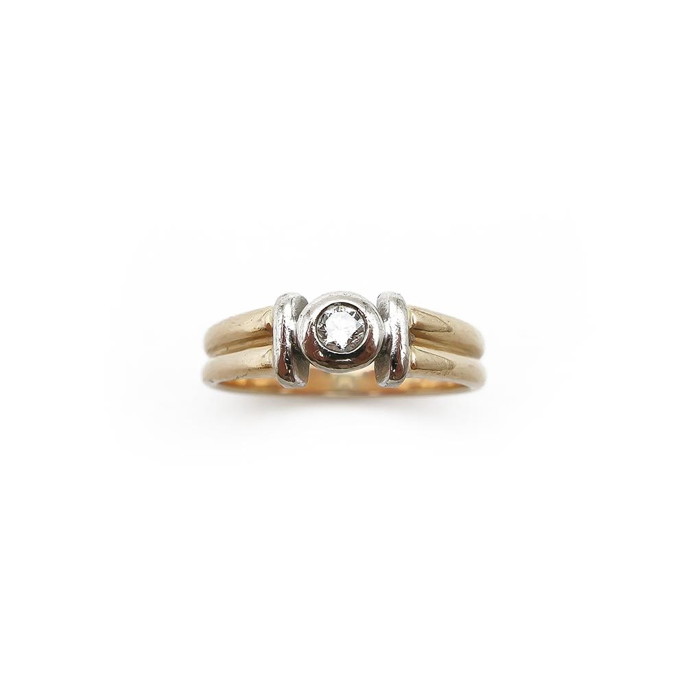 18K Sanbergin tim.0,05ct sormus 17,5 v.-99 #1