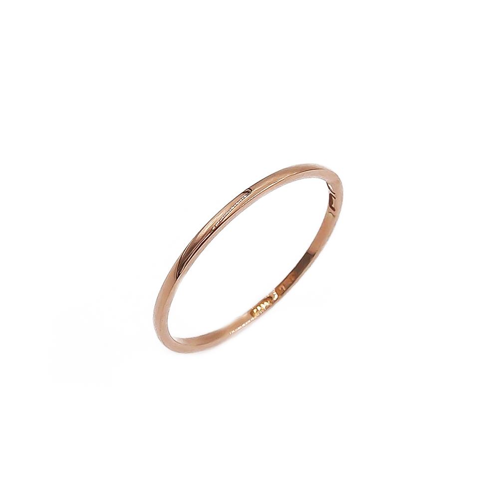 18k siro kultainen sileä sormus 1,5mm 19,5 NW #0