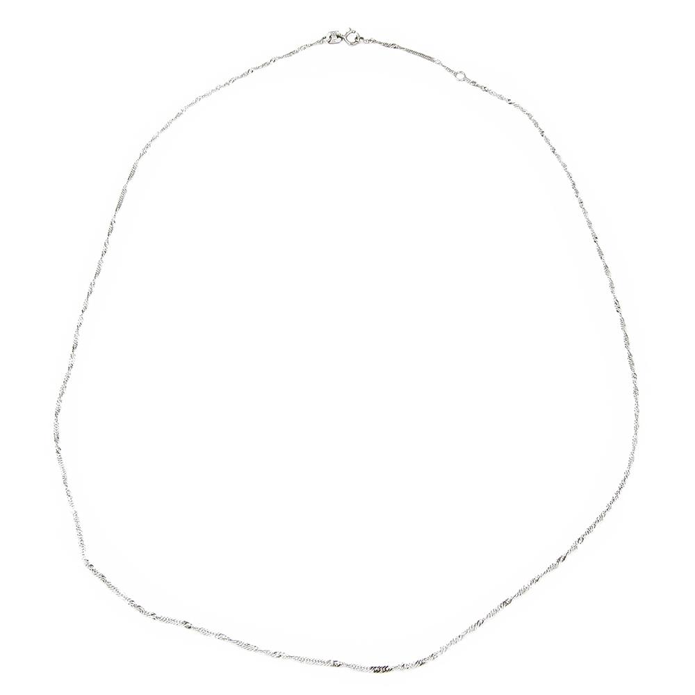 Valkokulta singapore kaulaketju 44-47cm lev.1mm #0