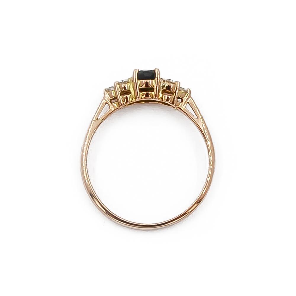 18k Tillanderin timanttisormus safiirilla 6 x 0.02ct #2