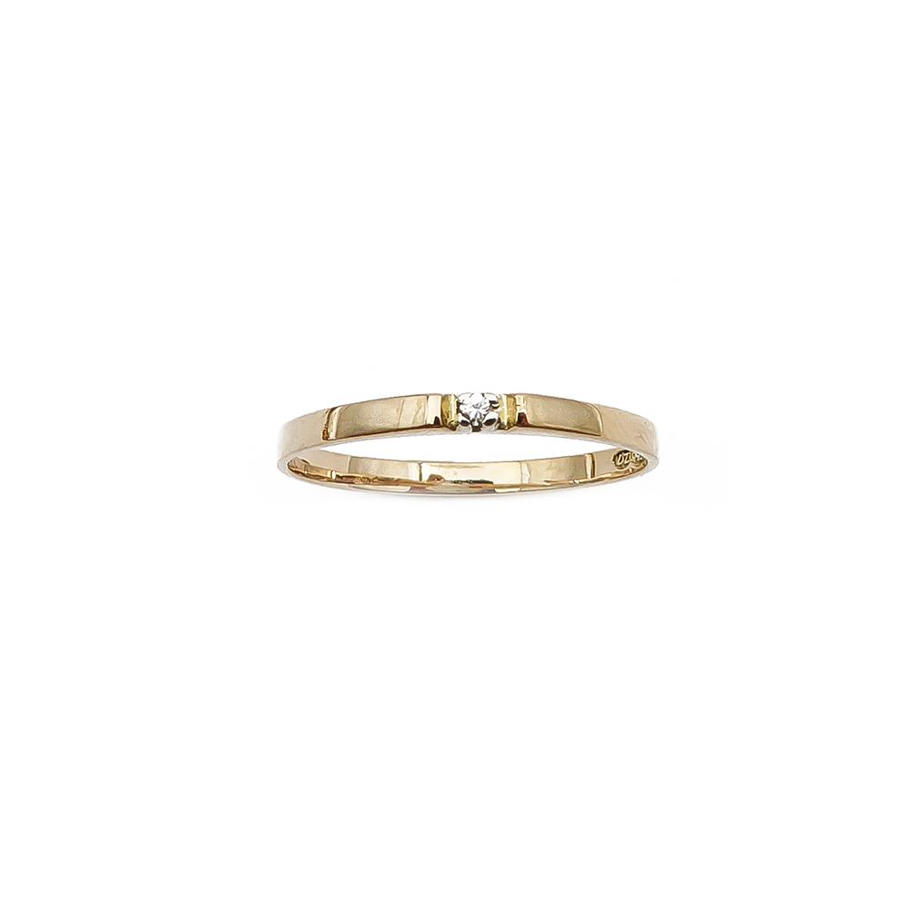 18K kultainen timanttisormus 17,75mm 0,005ct #1