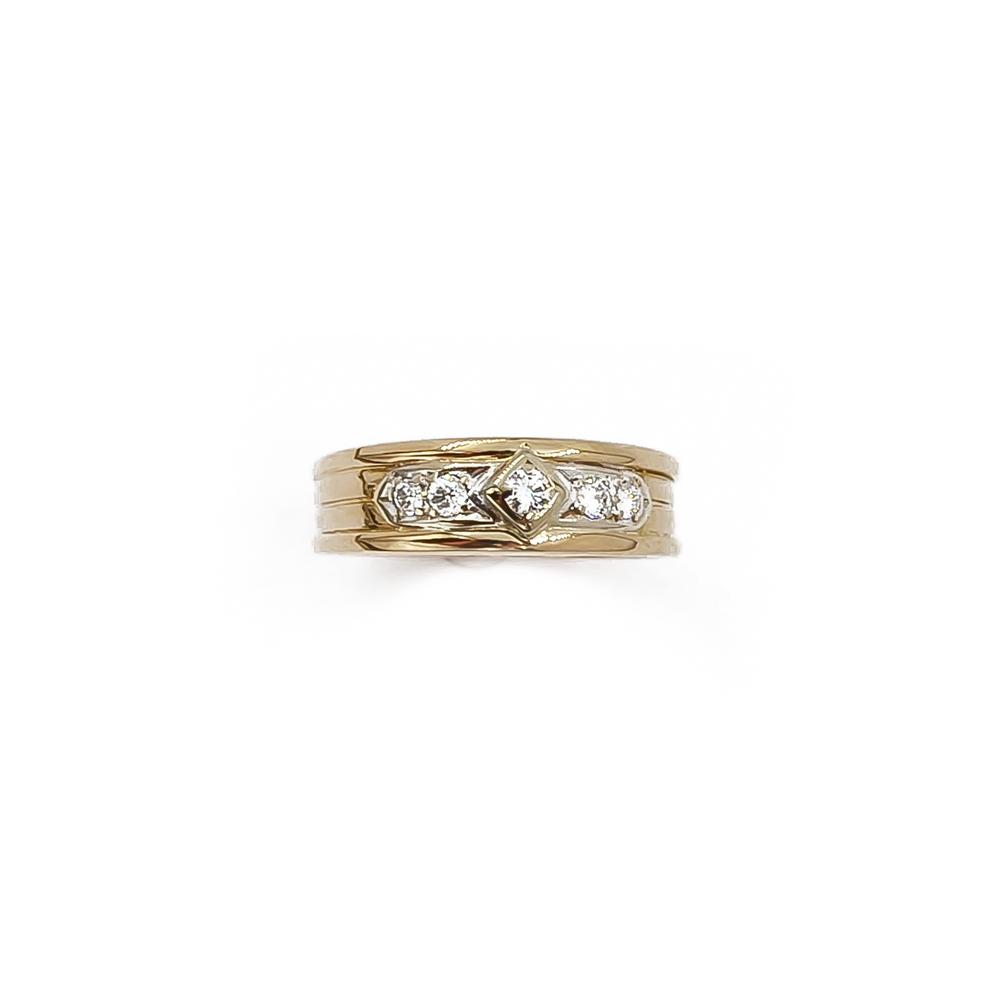 Kultainen timanttisormus 0,13ct #1