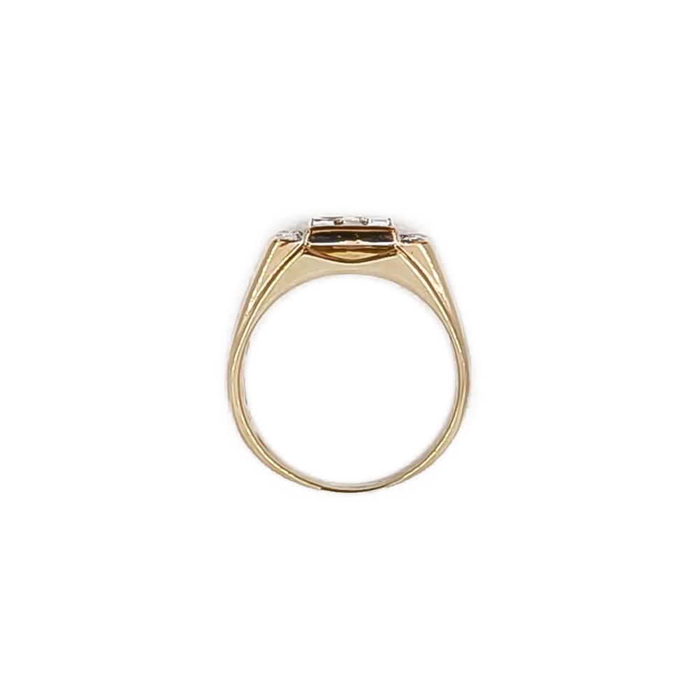 18k Kultainen Kantasormus timanteilla koko 20 (baguette hionta) #2
