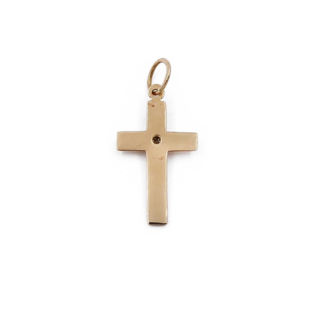 Kultainen Ristiriipus timantilla #1