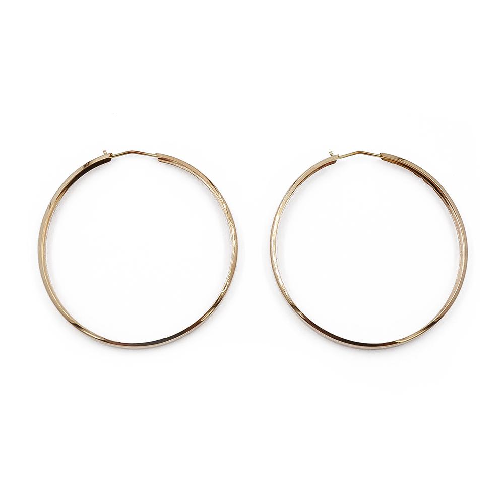 Kultaiset isot korvarenkaat 3 x 40mm #1