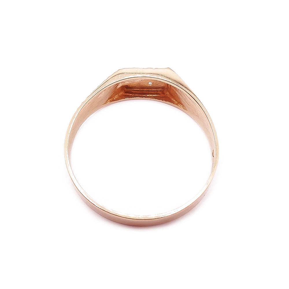 Kultainen kantasormus 22,5mm tim. 0,01ct v.-84 #2