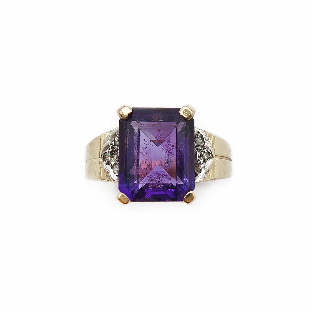 Timanttisormus violetilla kivellä 0,03ct 17,75mm #2