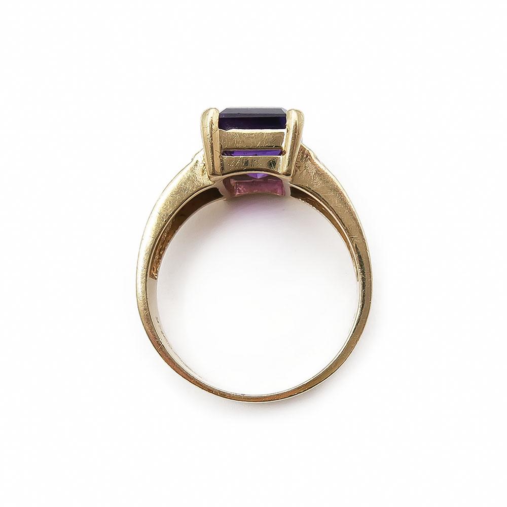 Timanttisormus violetilla kivellä 0,03ct 17,75mm #3