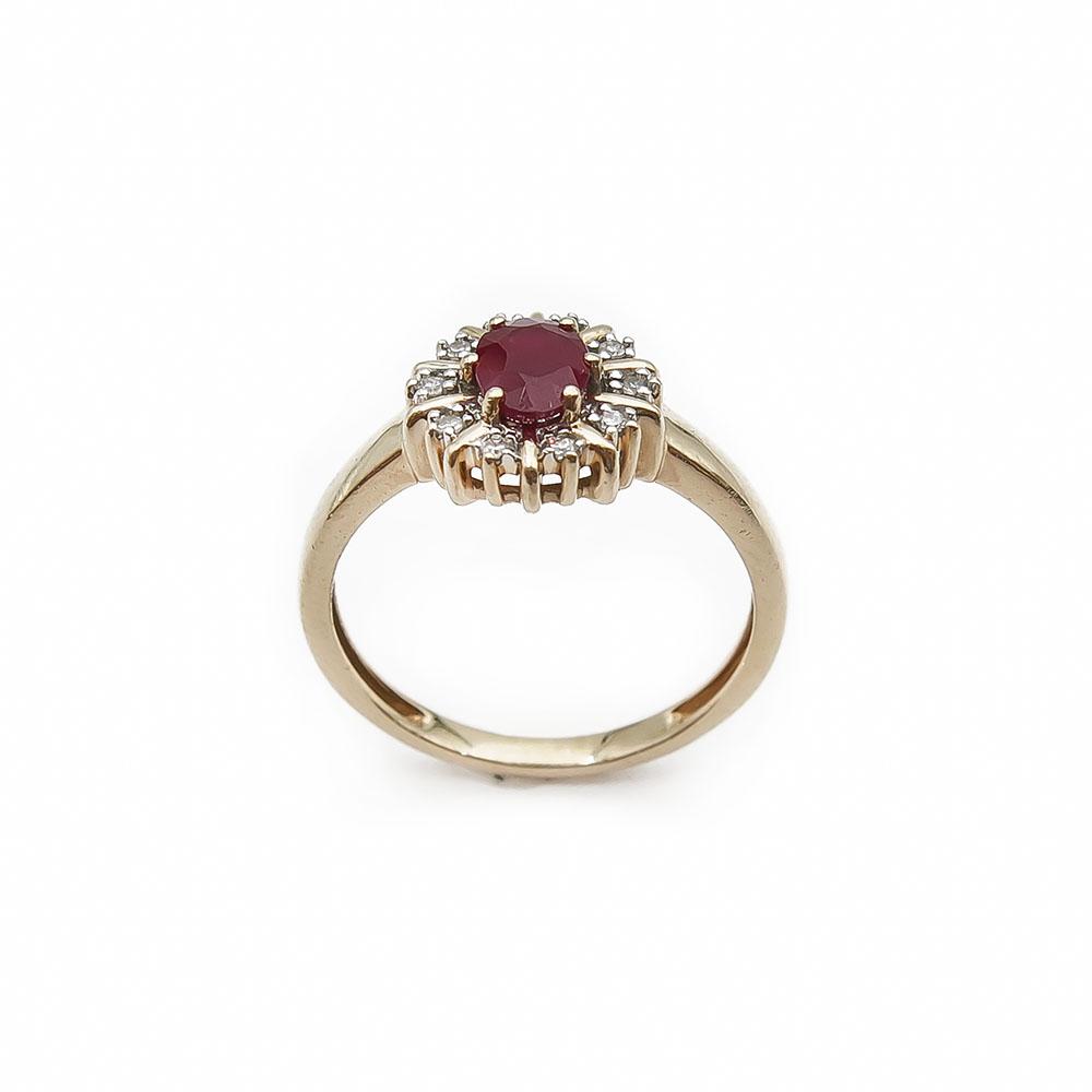 Timanttisormus rubiinilla 0,05ct 17mm #3