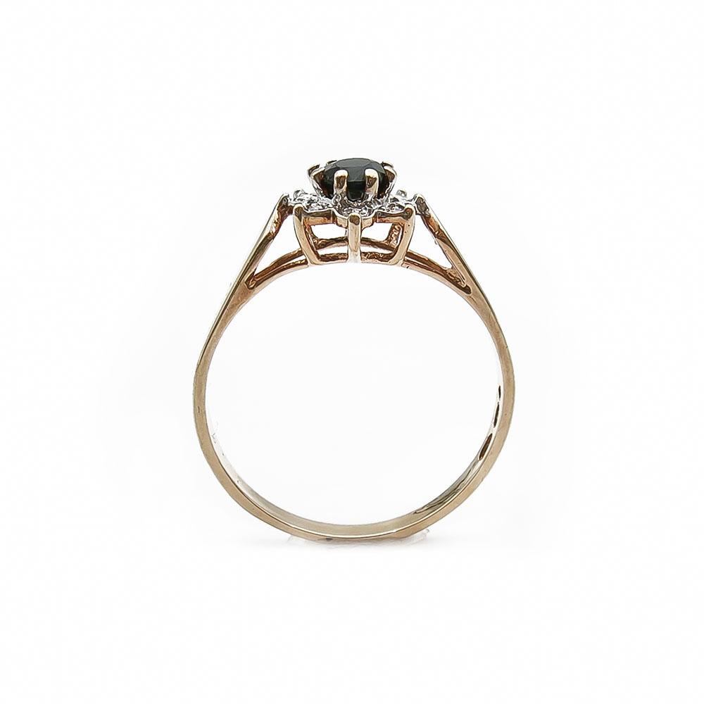 Diana timanttisormus 0,04ct sinisafiirilla 18mm #1