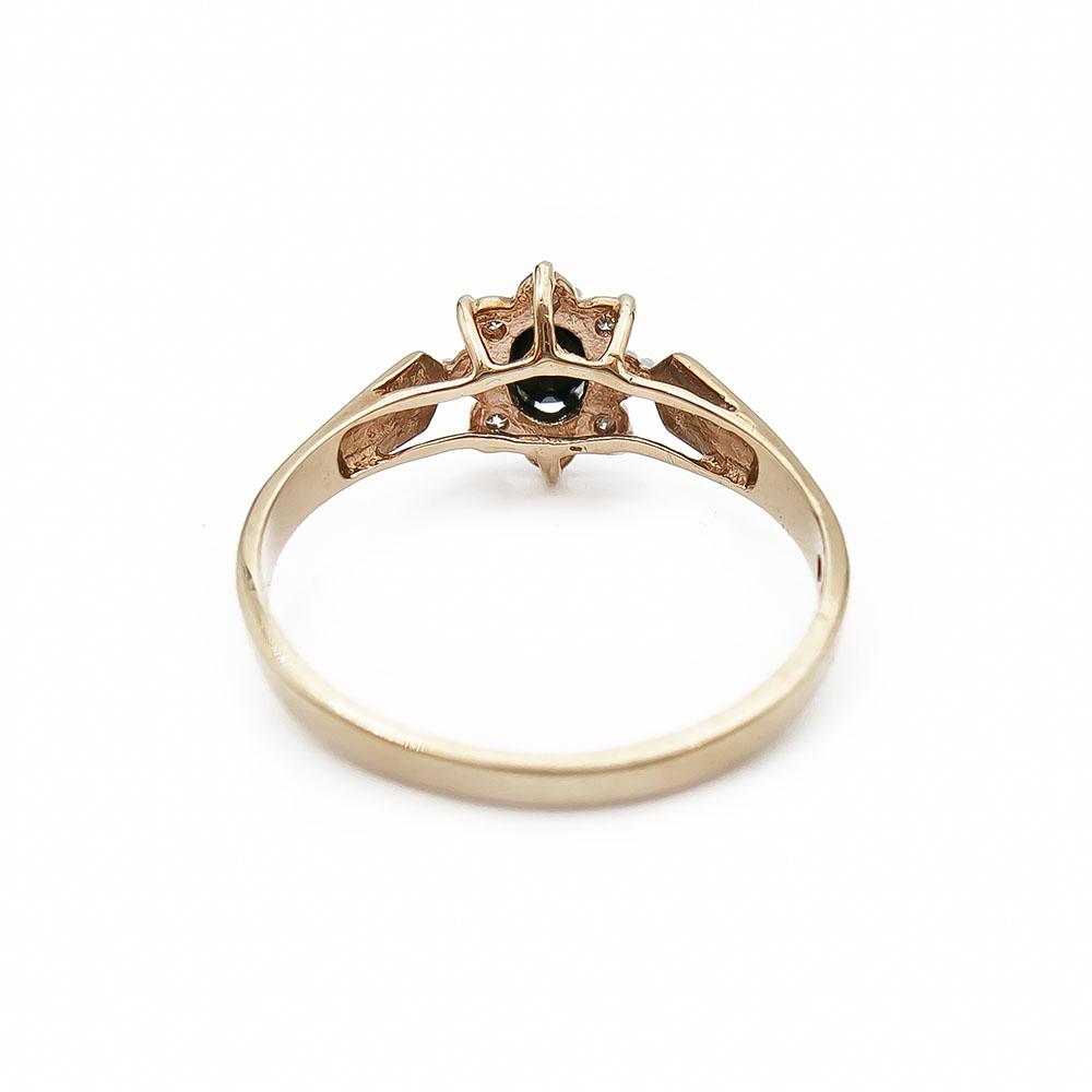Diana timanttisormus 0,04ct sinisafiirilla 18mm #3